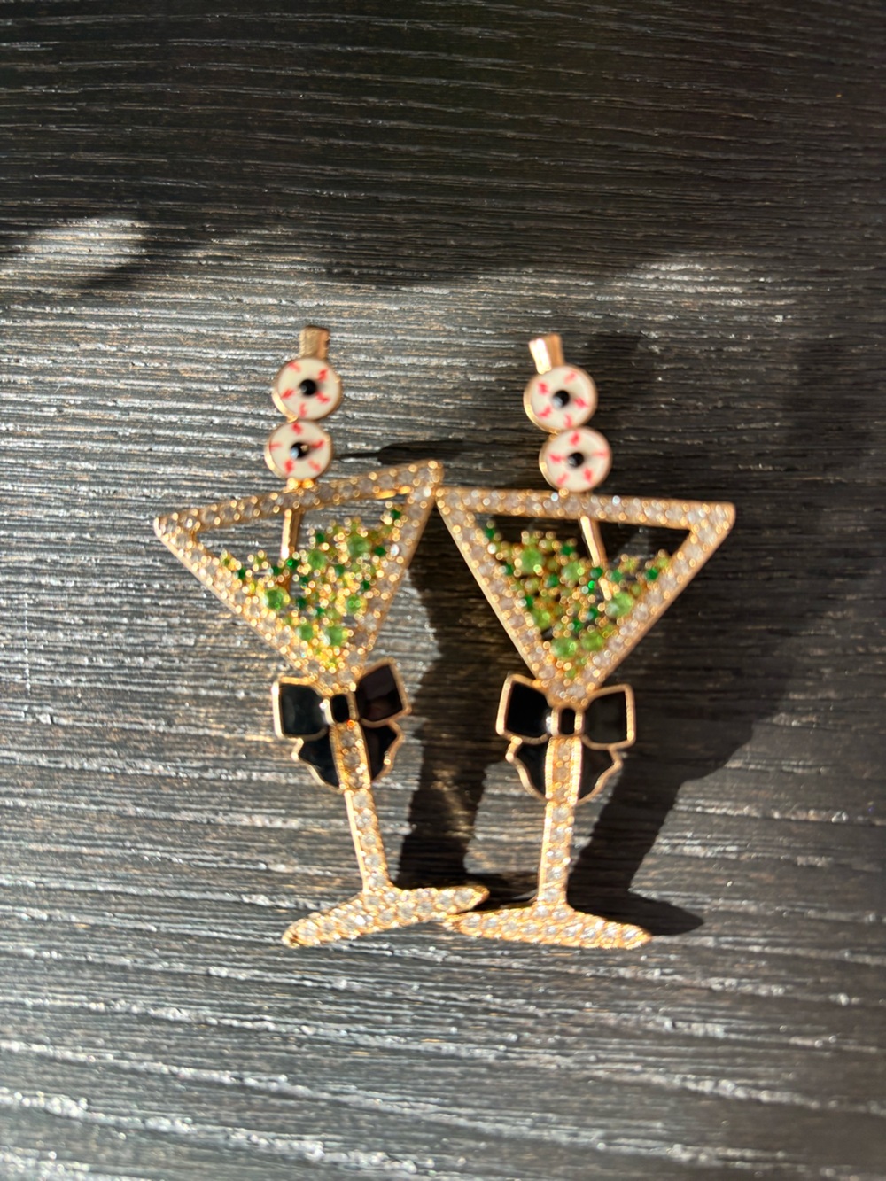 Martini Gold-Tone Costume Earrings